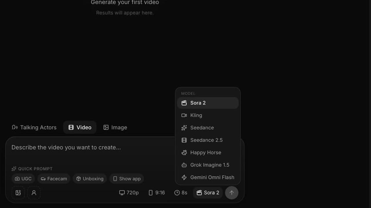 Seedance 2.5 in the VIDEO AI ME model picker