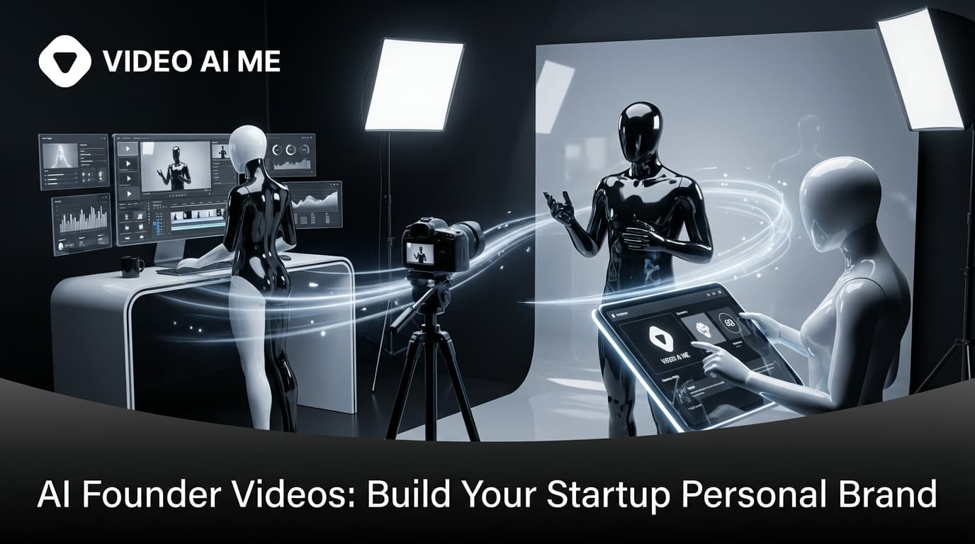 Startup founder creating AI-powered personal brand videos for TikTok Instagram and LinkedIn thought leadership content