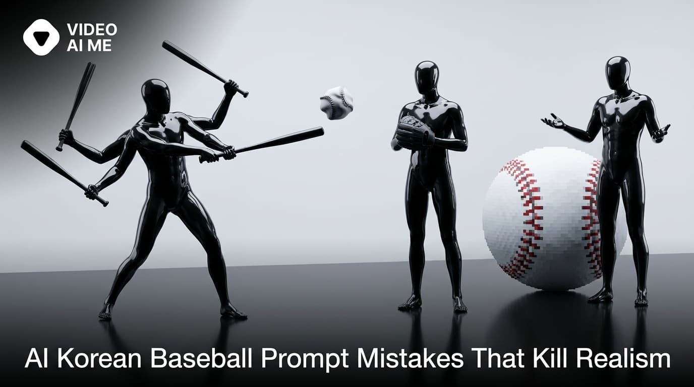Common AI Korean baseball prompt mistakes that break broadcast realism