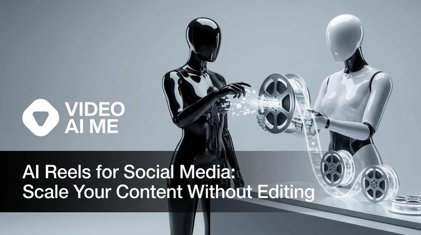 AI-generated social media reels displayed on a phone screen for Instagram TikTok and YouTube Shorts