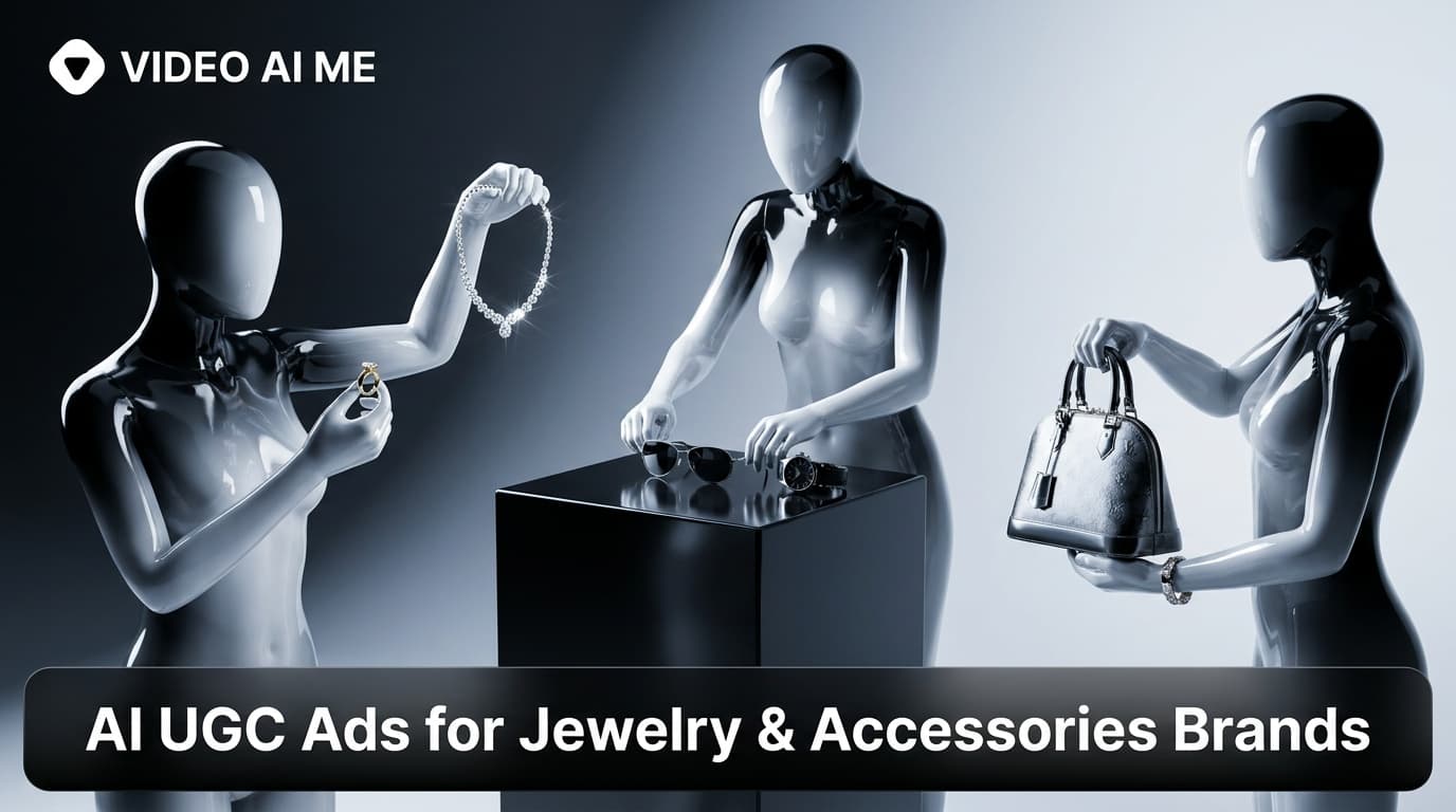 Jewelry UGC ad showing a close-up of a gold necklace styled on a real person in natural light