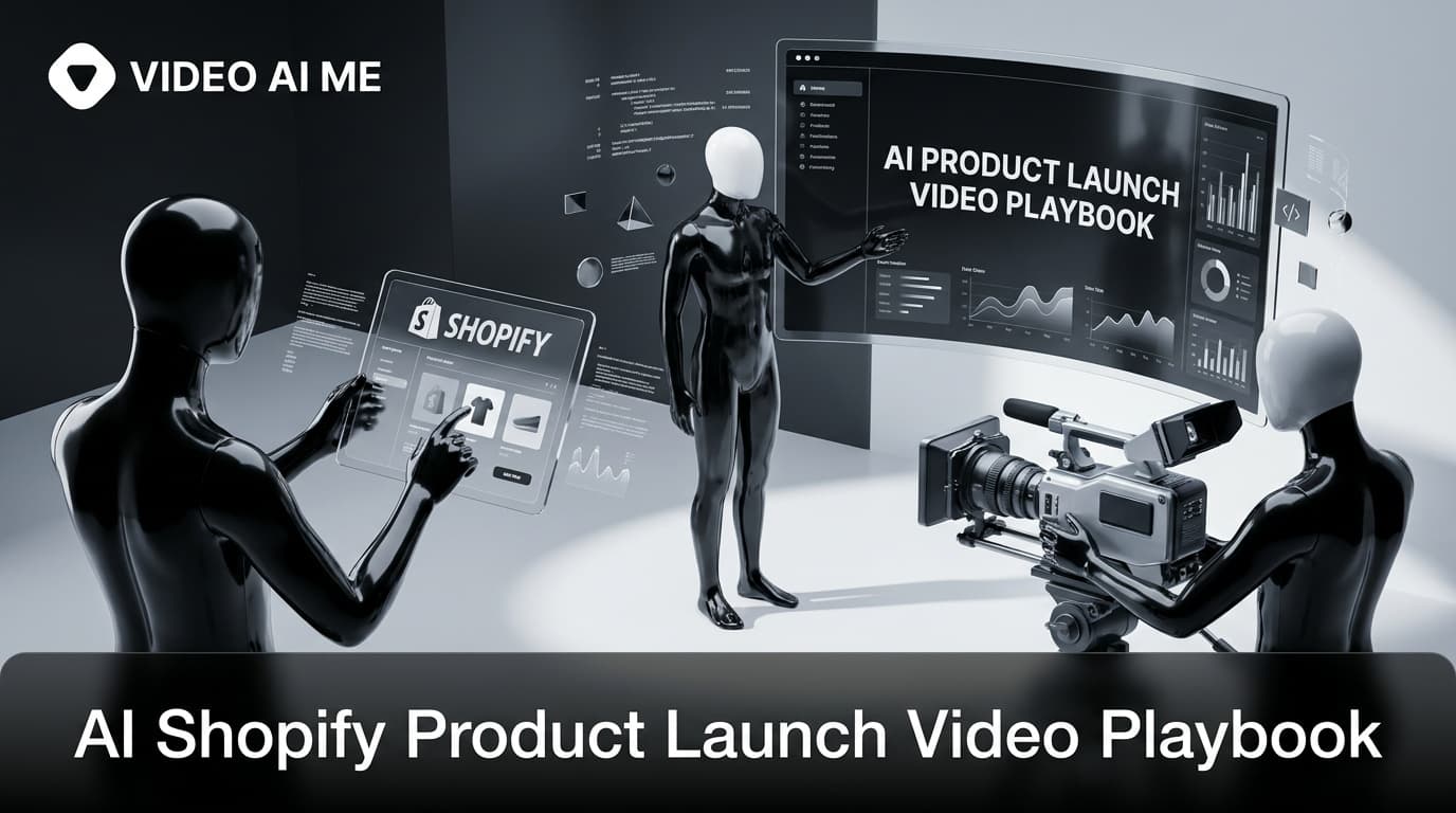 AI Shopify product launch video stack of UGC ads on a phone feed