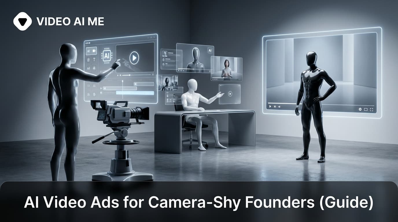 Camera shy founder creating an AI spokesperson video ad without filming on camera