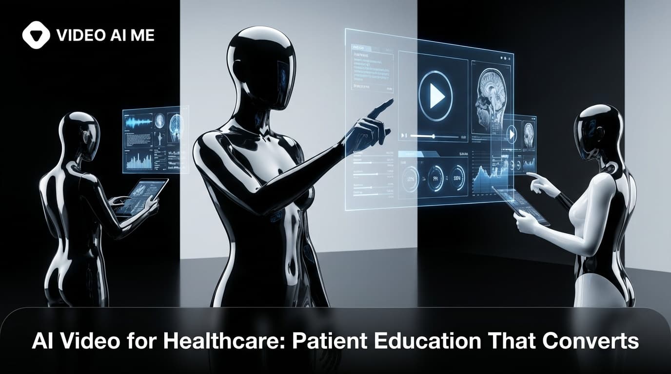 Healthcare practice using AI video for patient education content across social media platforms