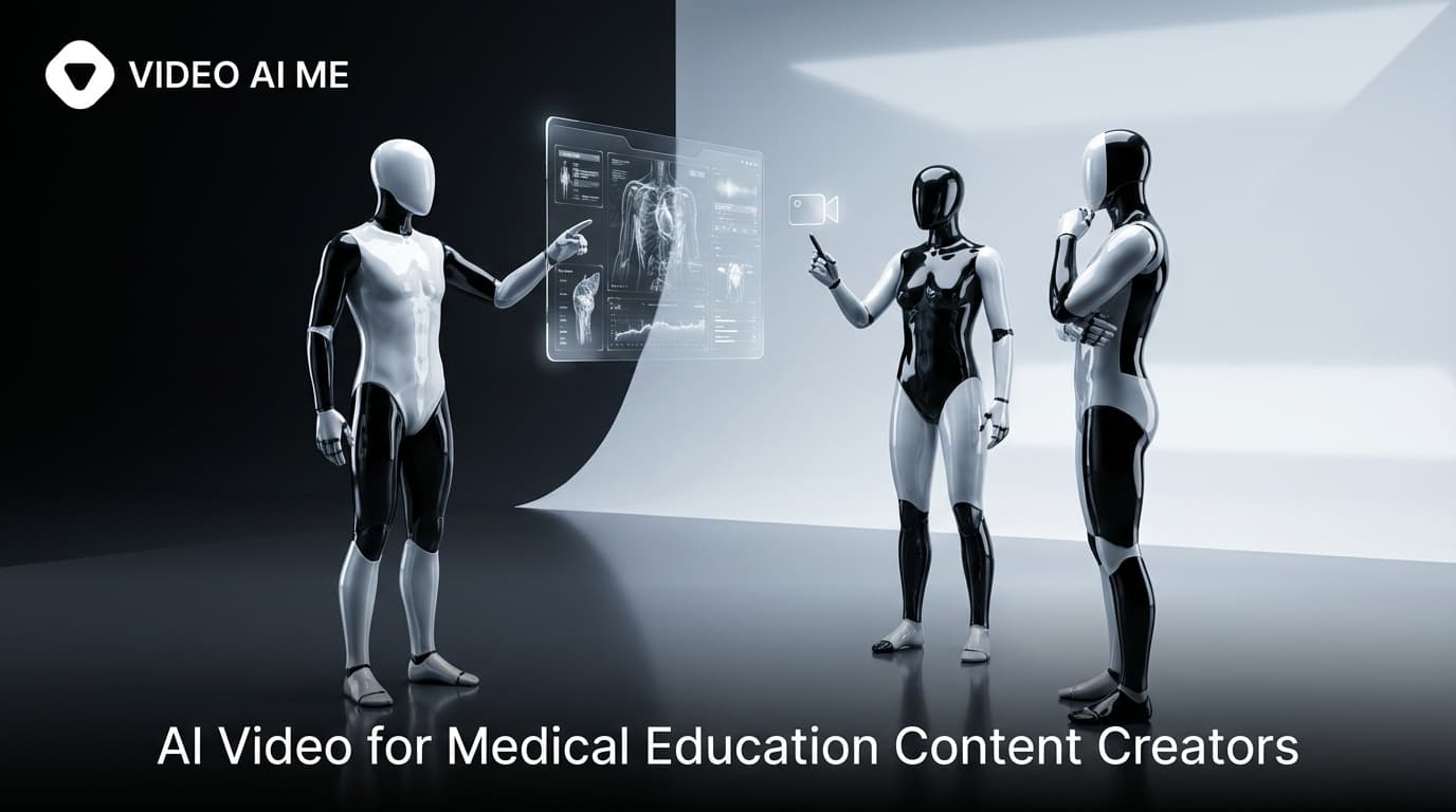 Medical education content creator using AI video tools to produce healthcare educational content for TikTok Instagram and YouTube