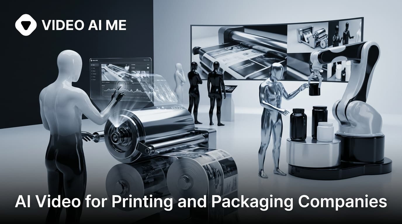 AI-generated product showcase video for a packaging company displaying custom die-cut boxes and printing capabilities for B2B marketing