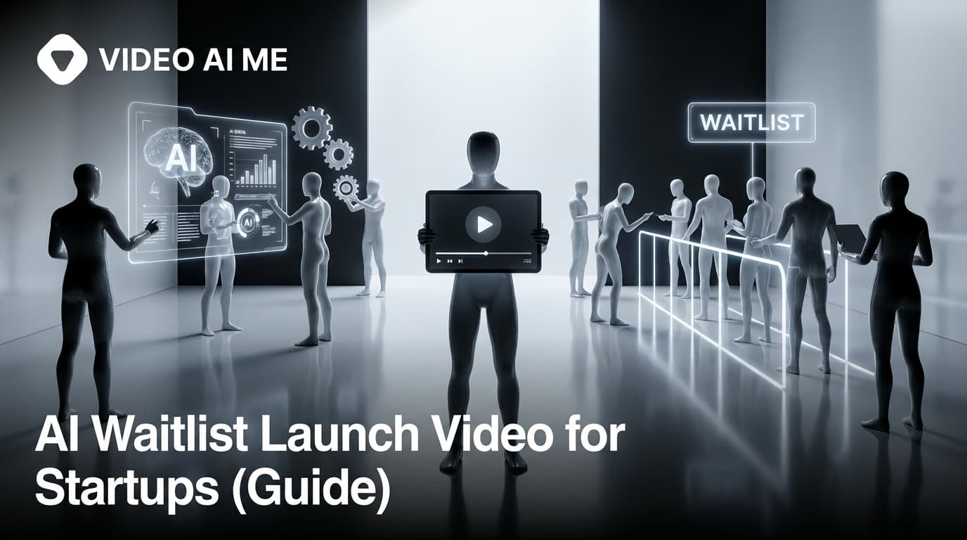 Founder building an AI waitlist launch video bundle for a startup product launch