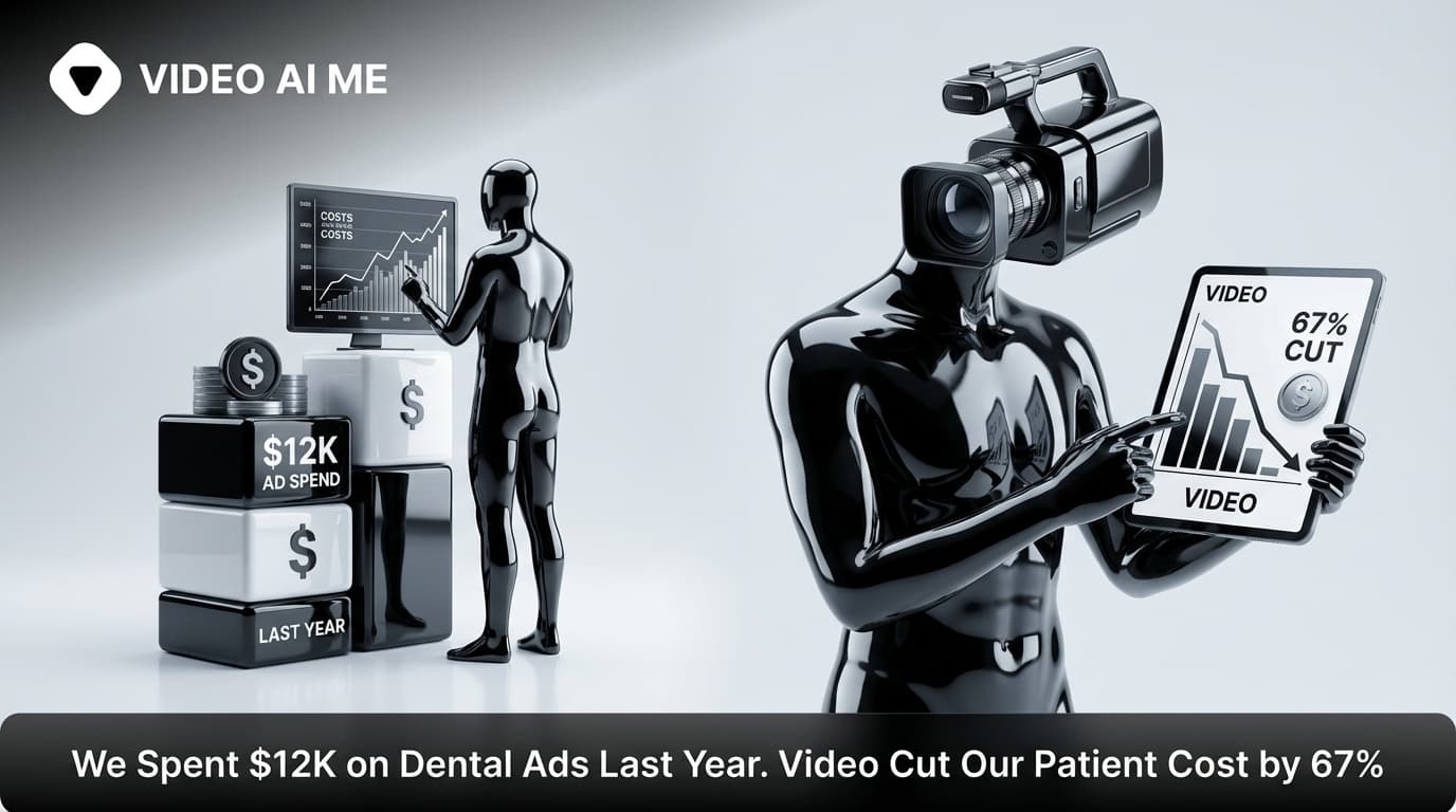 Dental practice video marketing showing patient acquisition cost reduction statistics