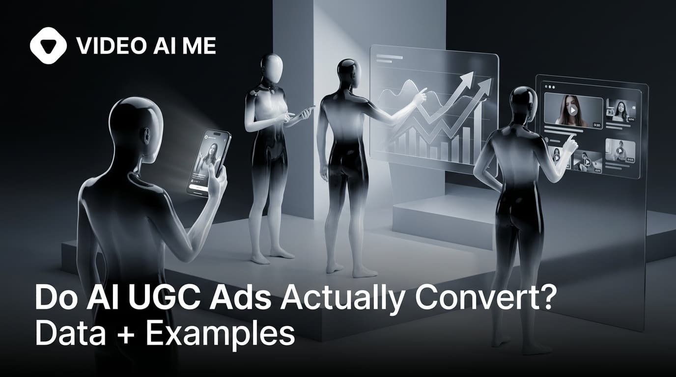 Do AI UGC ads convert: chart comparing AI UGC ad conversion data versus human creators