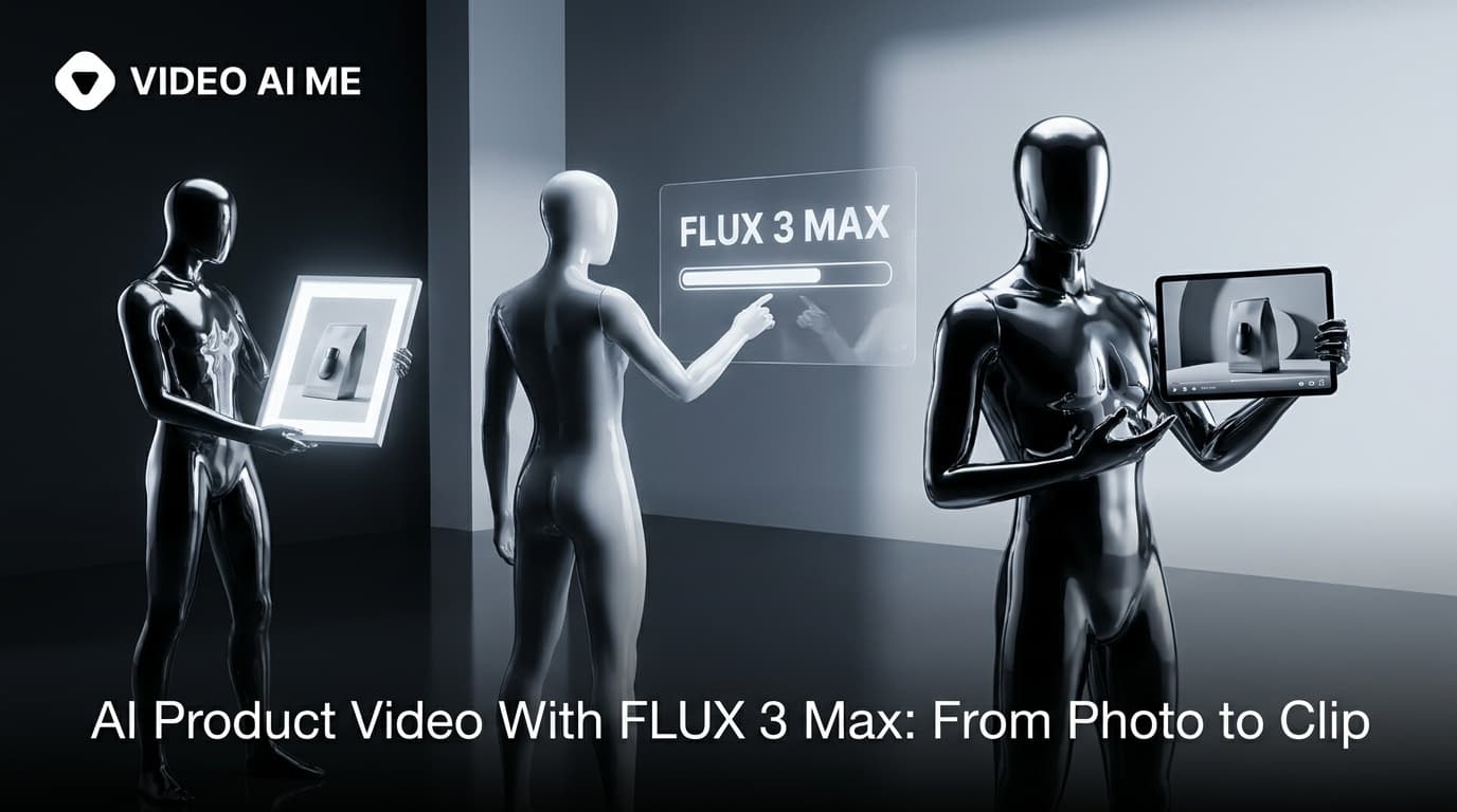 Product photo turned into an AI product video with FLUX 3 Max image to video