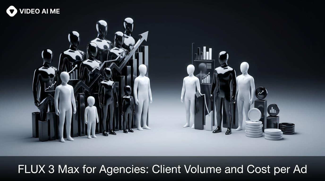 Agency producing client video ads with FLUX 3 Max on VIDEO AI ME