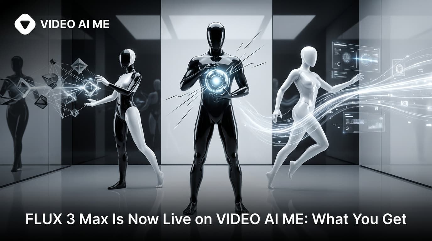 FLUX 3 Max video model now available in the VIDEO AI ME editor