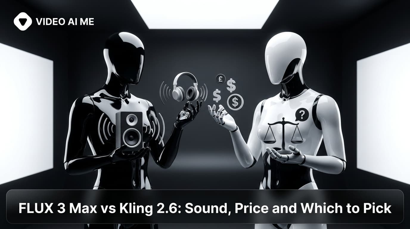Comparison of the FLUX 3 Max and Kling 2.6 AI video models