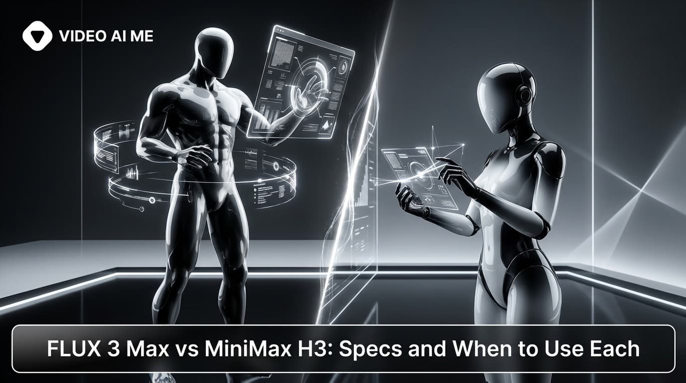 Comparison of the FLUX 3 Max and MiniMax H3 Max AI video models