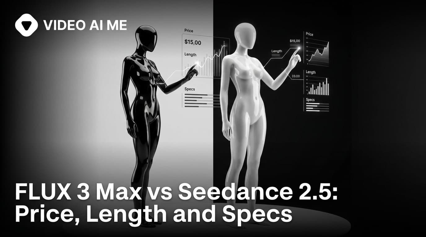 Side by side comparison of the FLUX 3 Max and Seedance 2.5 AI video models