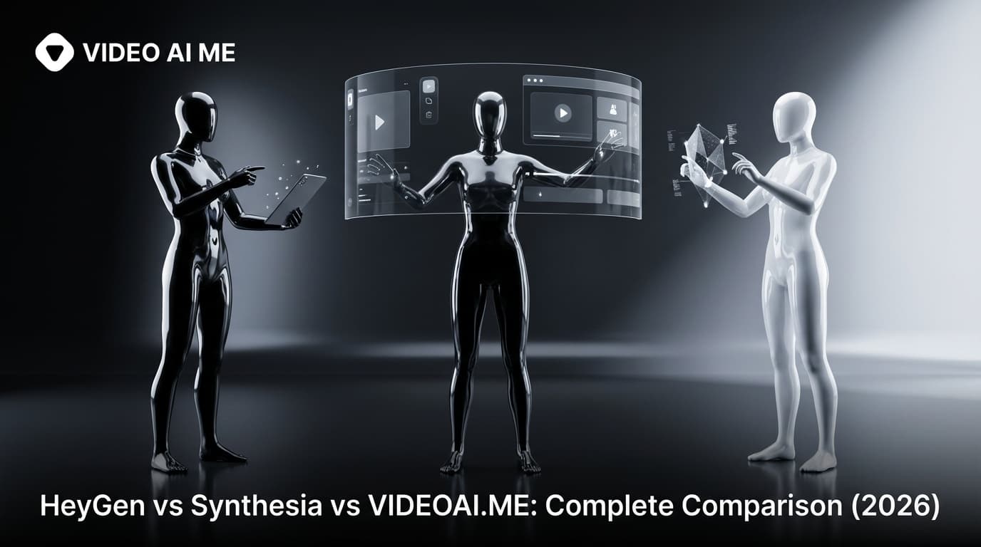 HeyGen vs Synthesia vs VIDEOAI.ME: Complete Comparison (2026)