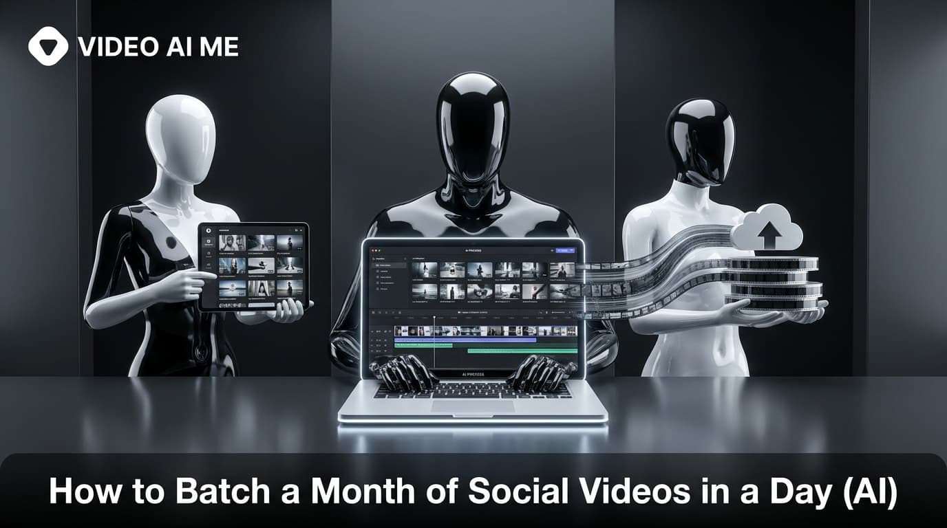 How to Batch a Month of Social Videos in a Day (AI)