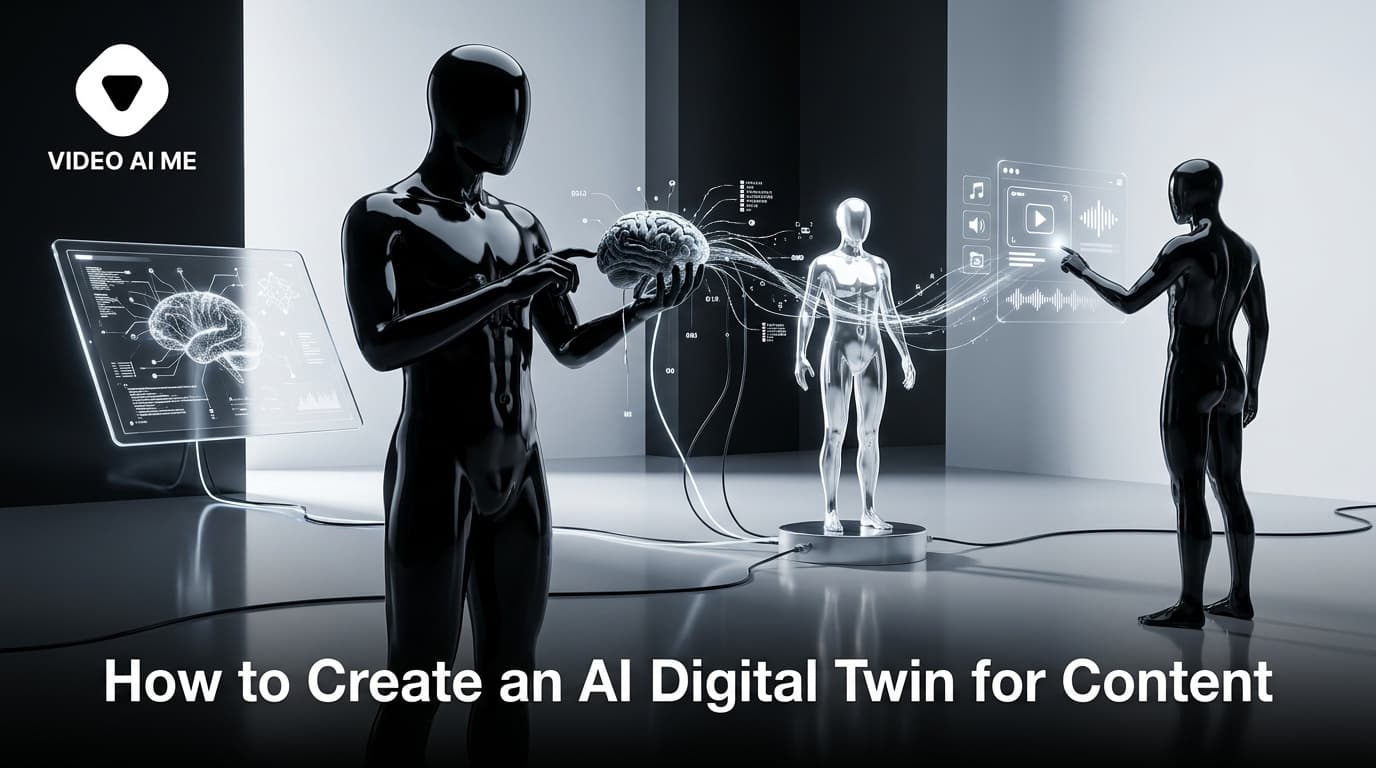 Creator building an AI digital twin to produce talking-head content videos at scale