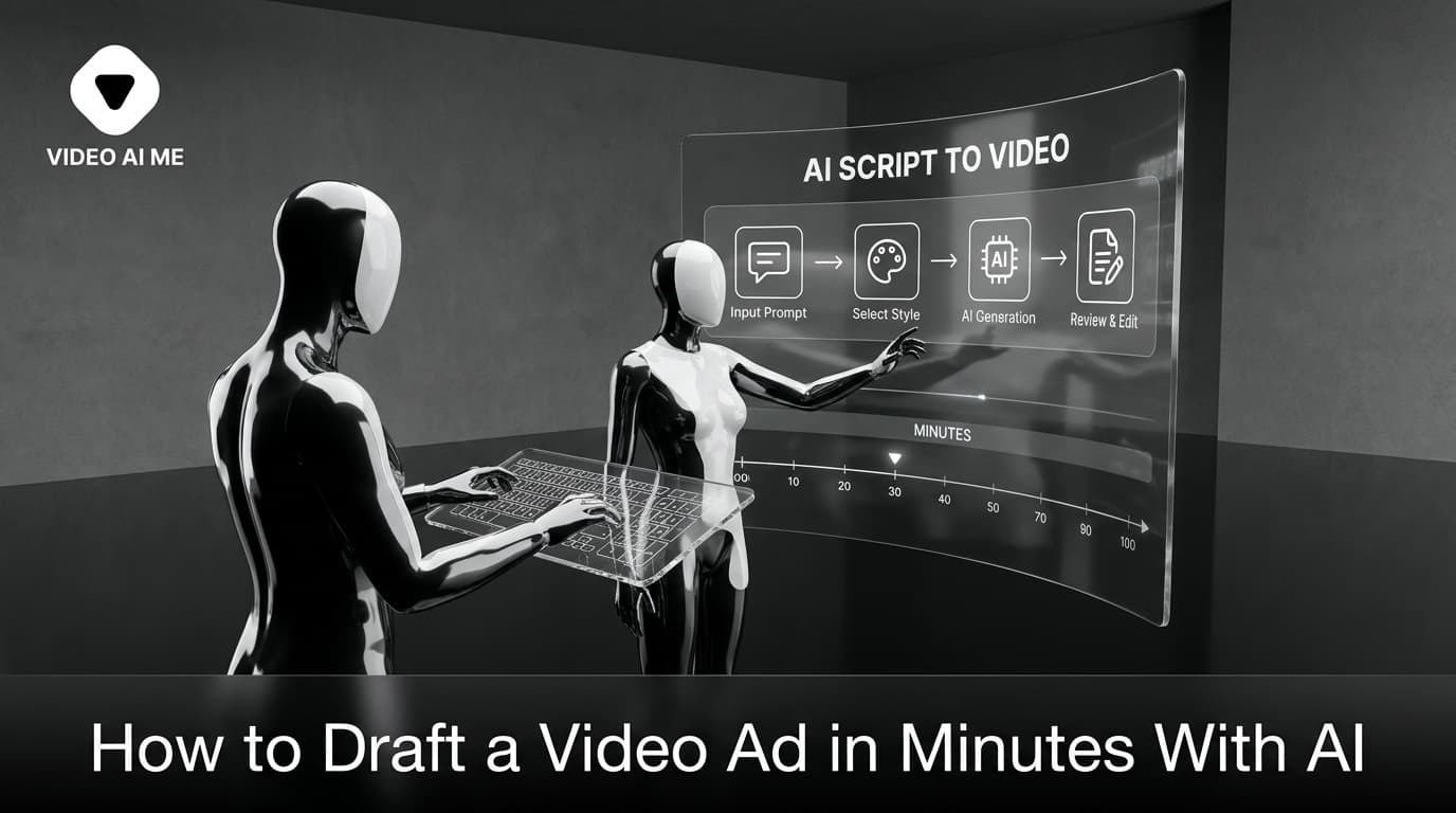 Drafting six video ad variations quickly with an AI video model