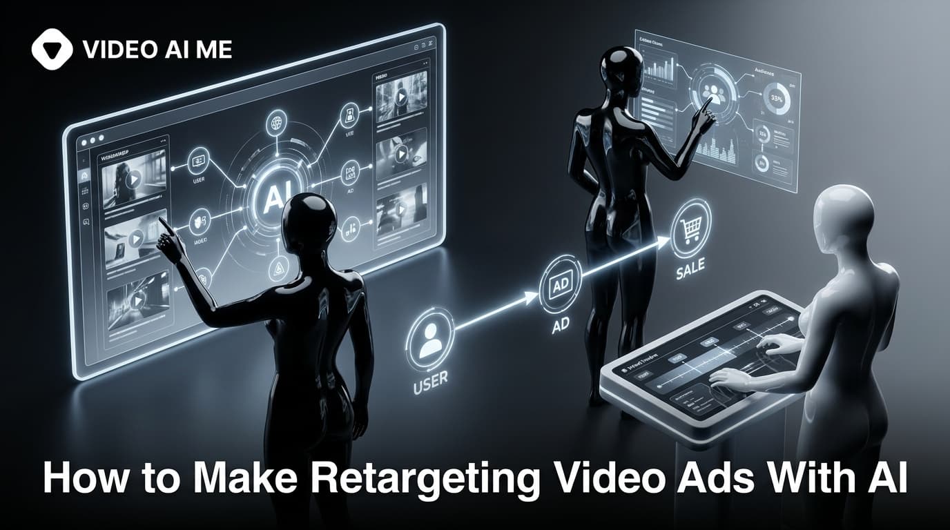 Funnel-stage retargeting video ad sequence built with AI for warm audiences