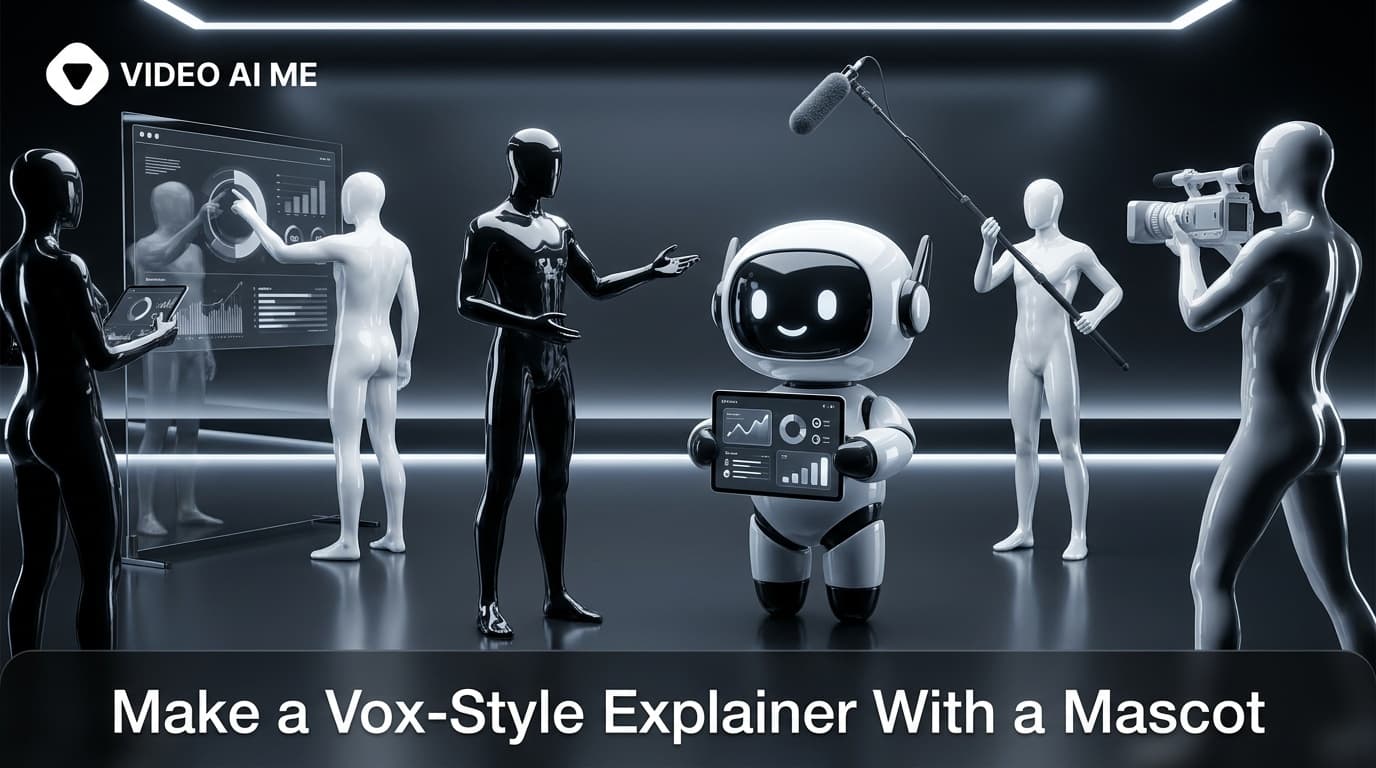 Vox-style explainer with a paper-cutout mascot presenter across torn-paper scenes