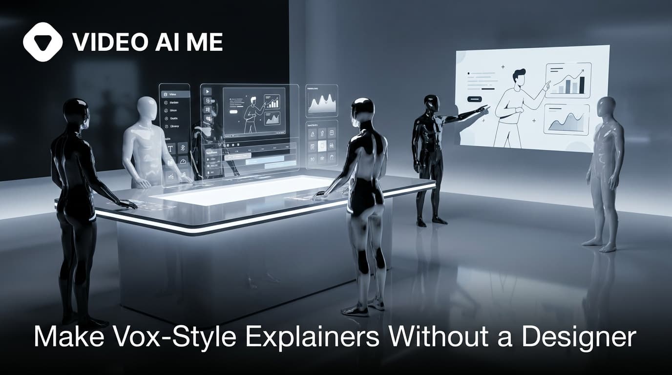 A solo founder making a vox-style explainer from a brief instead of hiring a designer