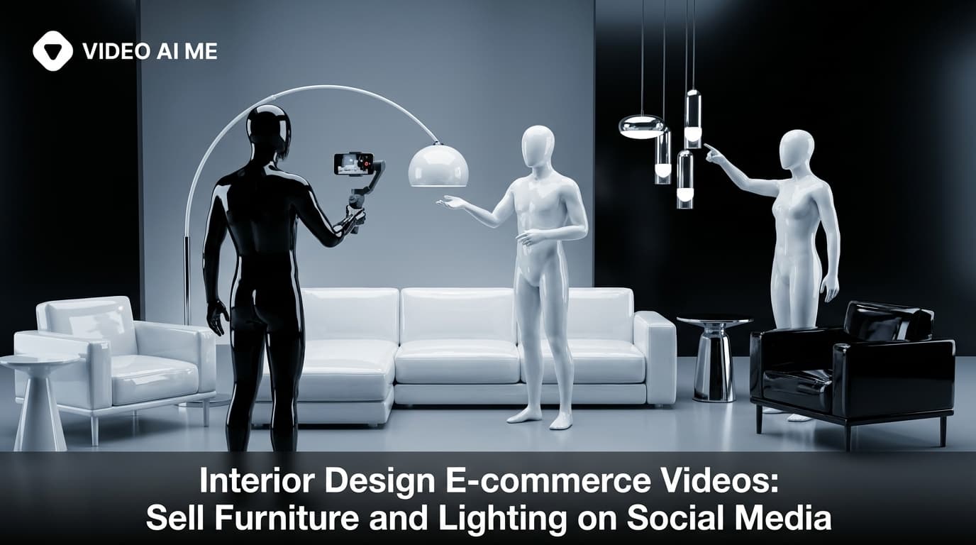Interior design e-commerce video marketing for furniture and lighting brands