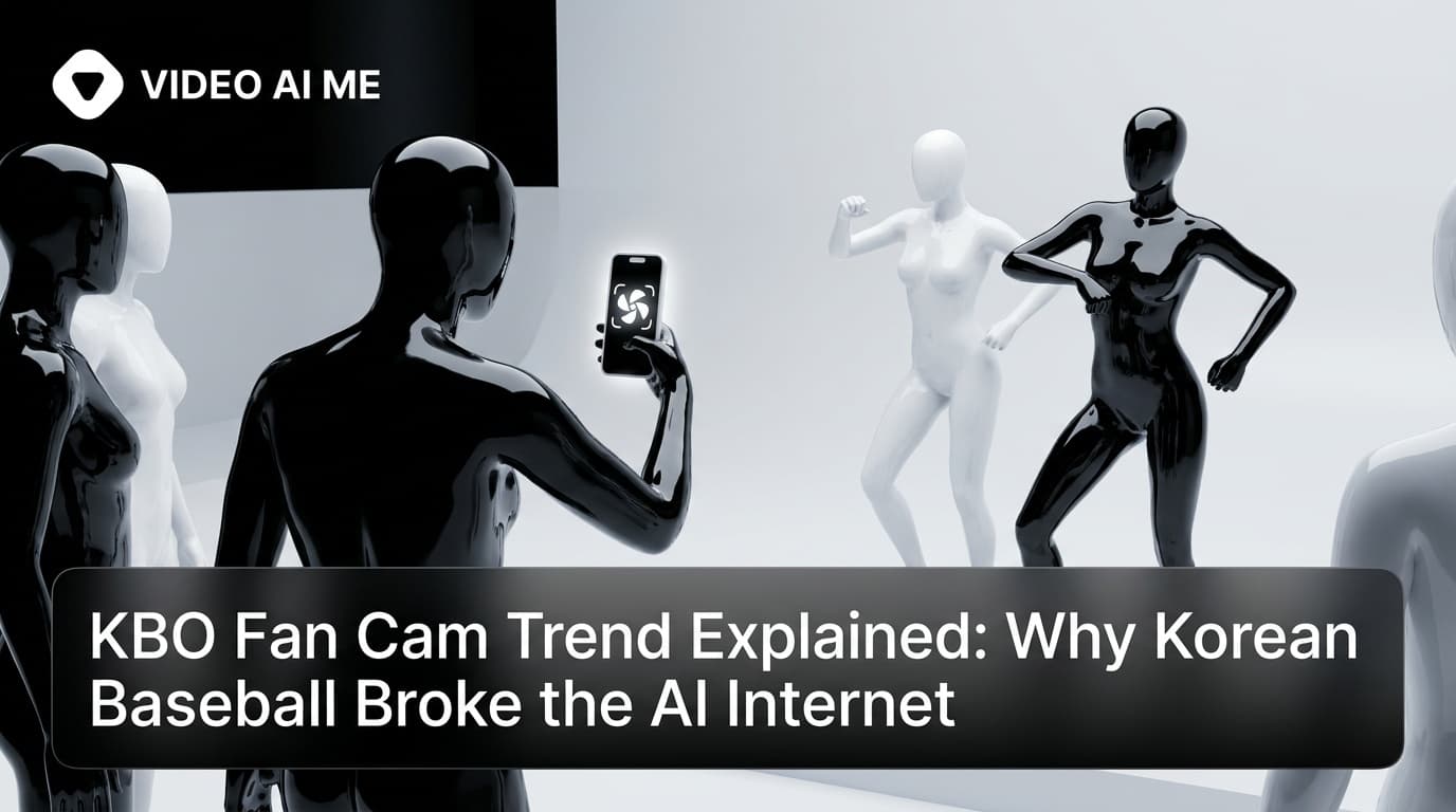 KBO fan cam trend explained with AI generated stadium broadcast screenshot