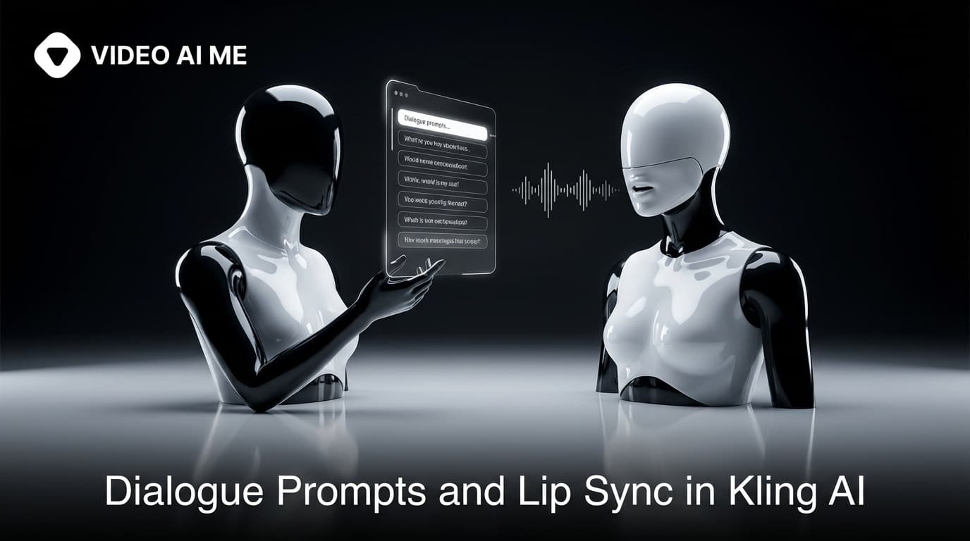 Kling AI dialogue lip sync showing character speaking with synchronized audio