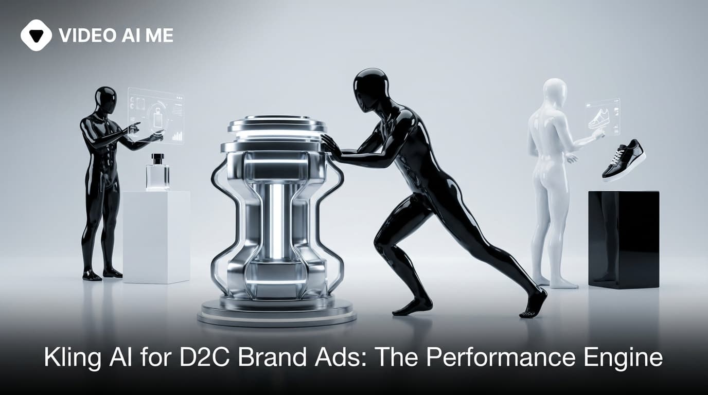 Kling 3.0 D2C brand ad showing multi-shot UGC creative for direct-to-consumer product