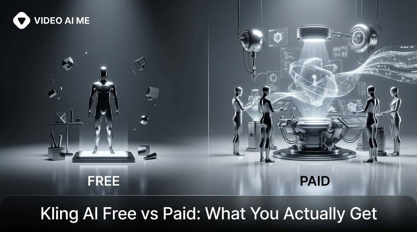Kling AI free vs paid comparison showing tier differences features and pricing