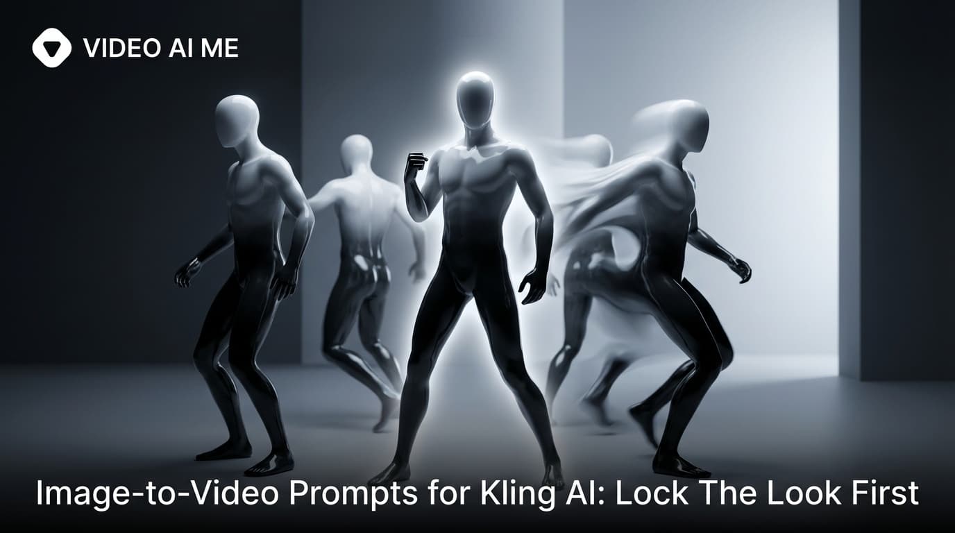 Kling AI image-to-video prompt example showing reference frame transformed into animated video