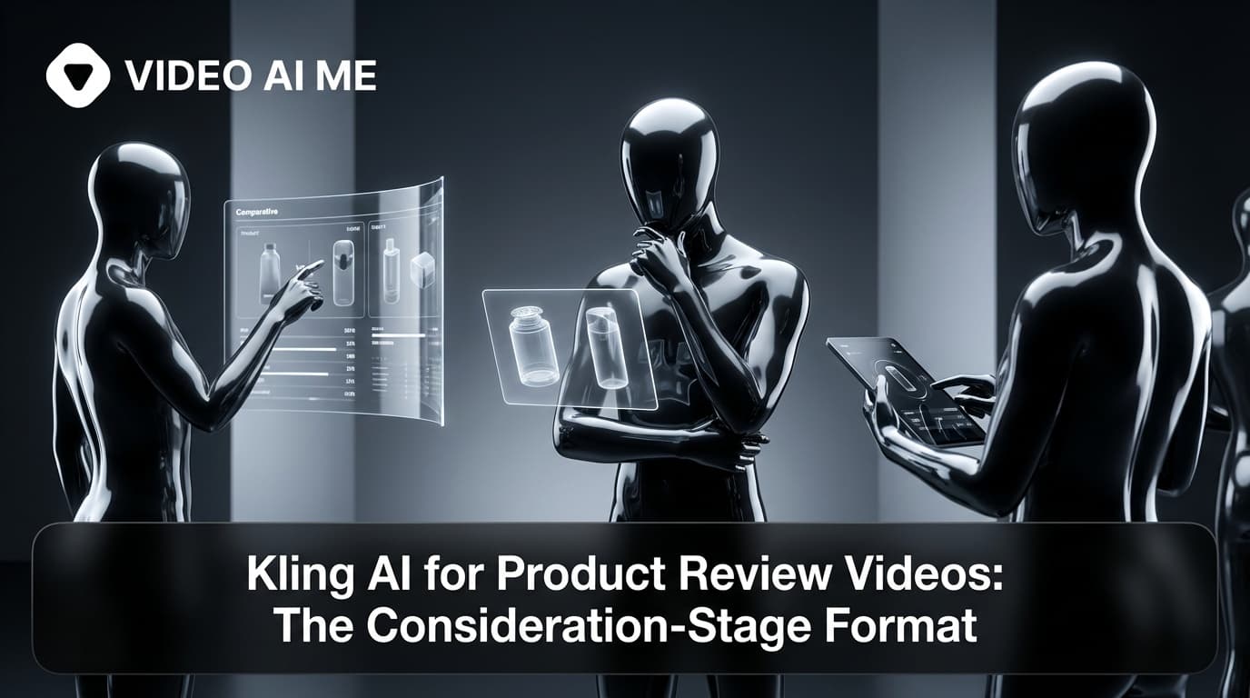 Kling 3.0 product review video showing AI actor reviewing product with multi-shot dialogue