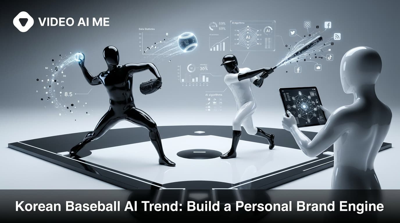 Creator building a personal brand engine from the Korean Baseball AI trend with multilingual AI actor content