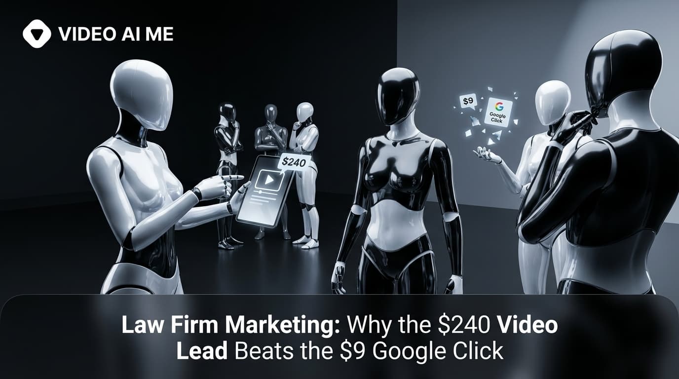 Law firm marketing comparison showing video lead quality versus Google Ads click costs