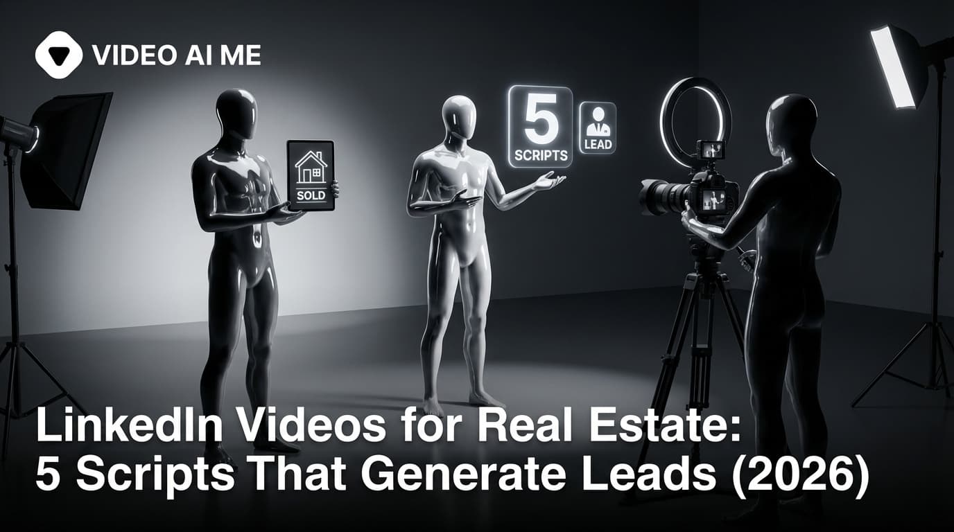 Real estate LinkedIn video marketing showing property tour and agent expertise