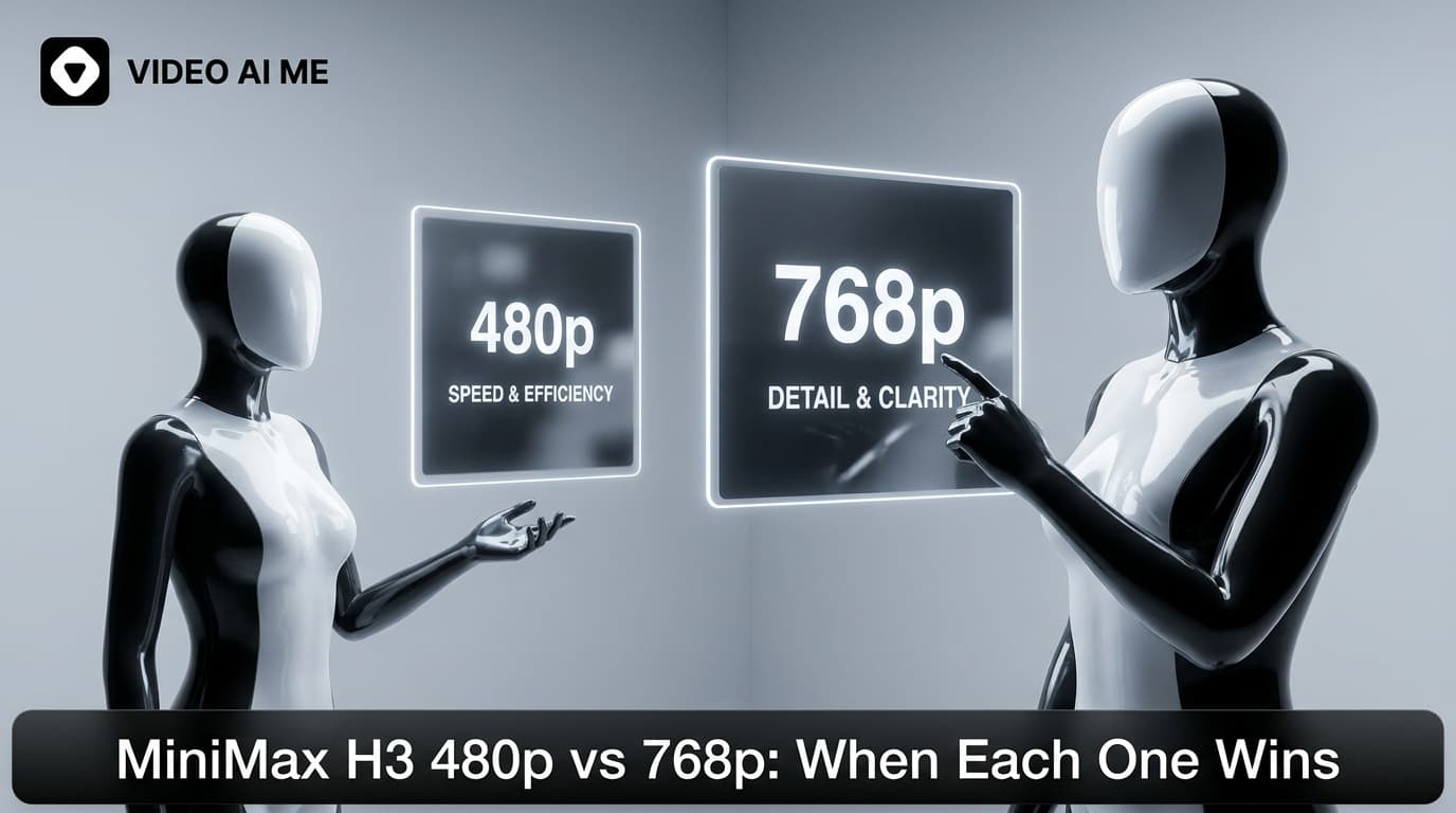 Comparing 480p and 768p output settings on the MiniMax H3 model