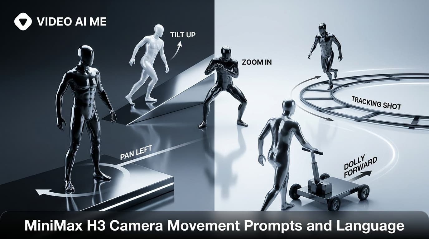 Camera movement and framing vocabulary for MiniMax H3 prompts