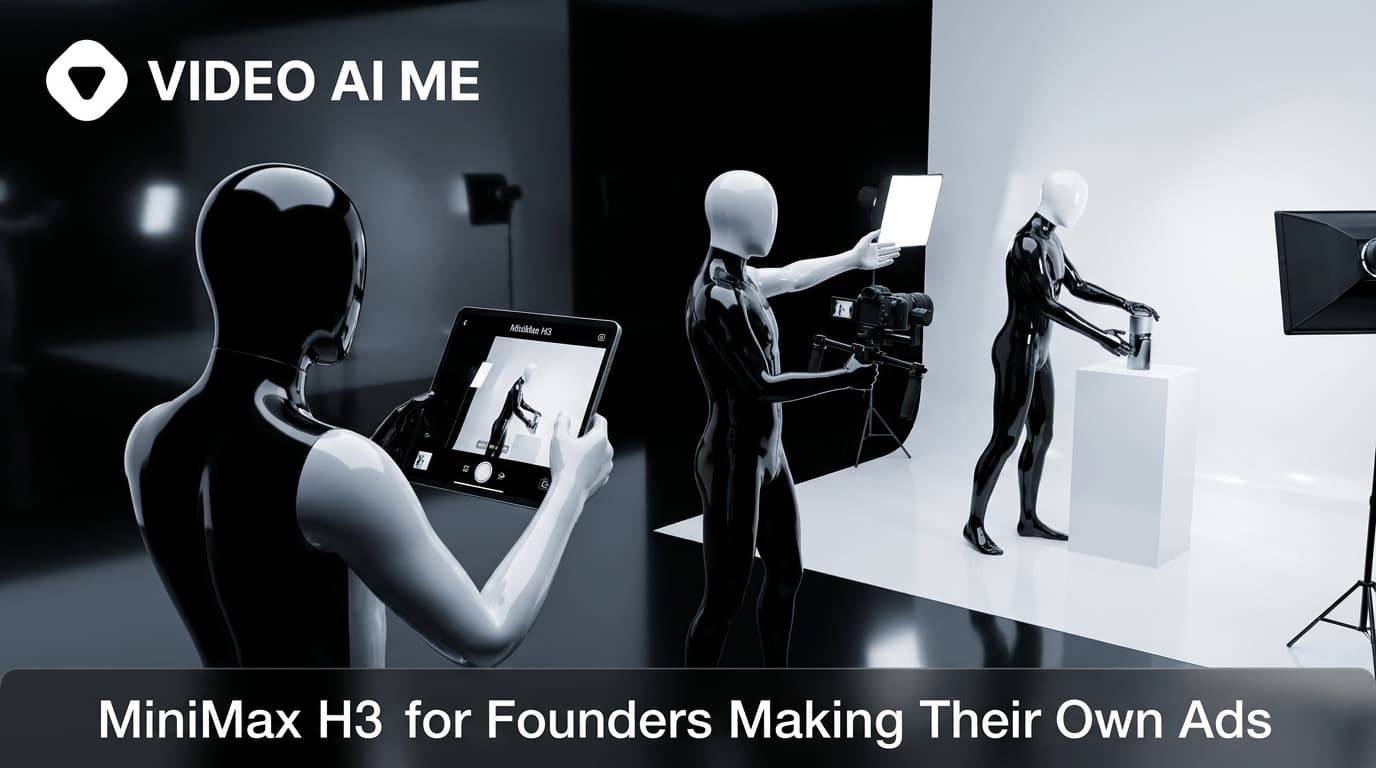 A founder producing video ads without a crew using MiniMax H3