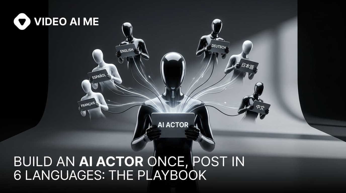 Single AI actor speaking in 6 different languages across global TikTok and Reels feeds