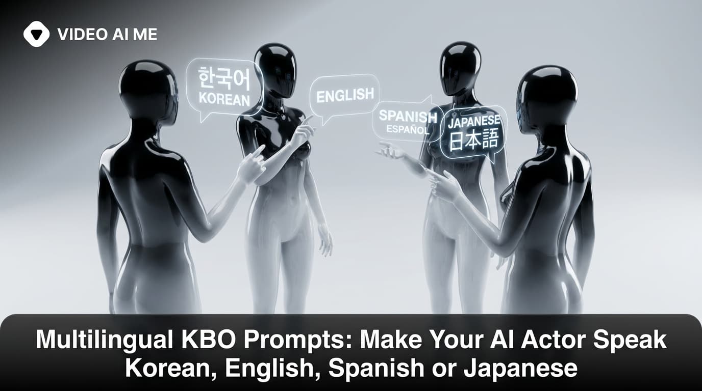 Multilingual AI Korean baseball prompt with AI actor speaking four languages