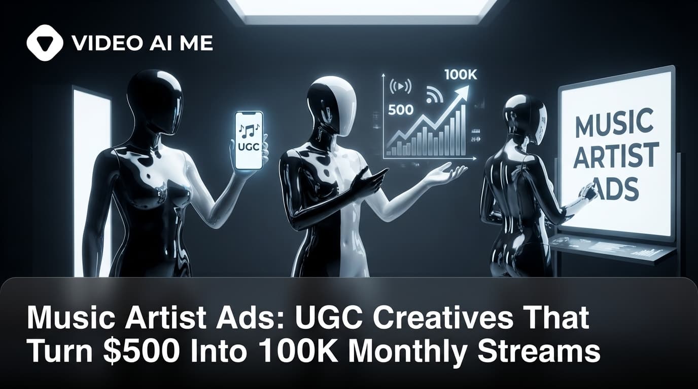 Independent music artist UGC ad creative showing authentic promotion for Spotify streams