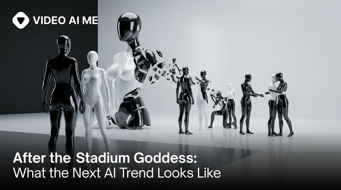 Forecast of next AI video trends after Korean Baseball Stadium Goddess showing fake broadcasts and AI personalities