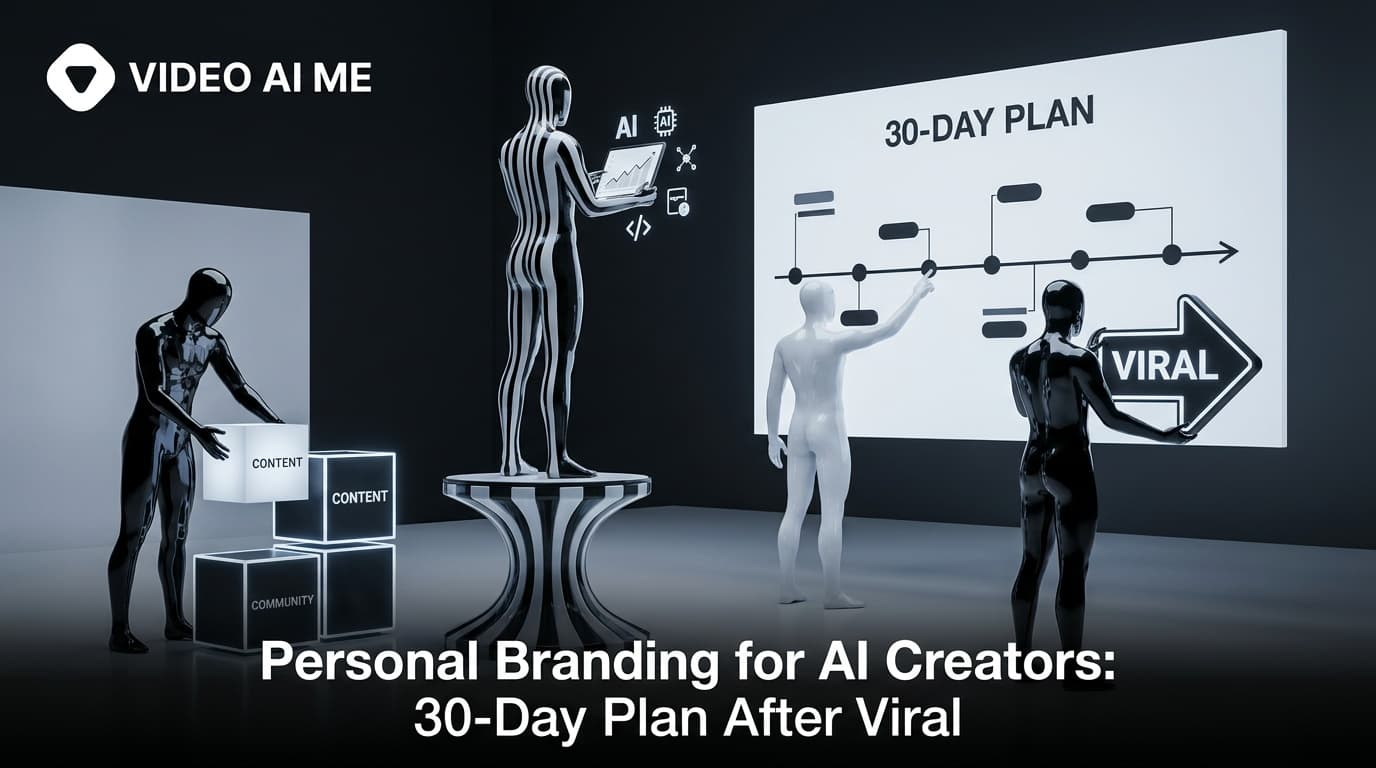 Creator following a 30-day personal branding plan after a viral Korean Baseball AI video to build a recurring AI character