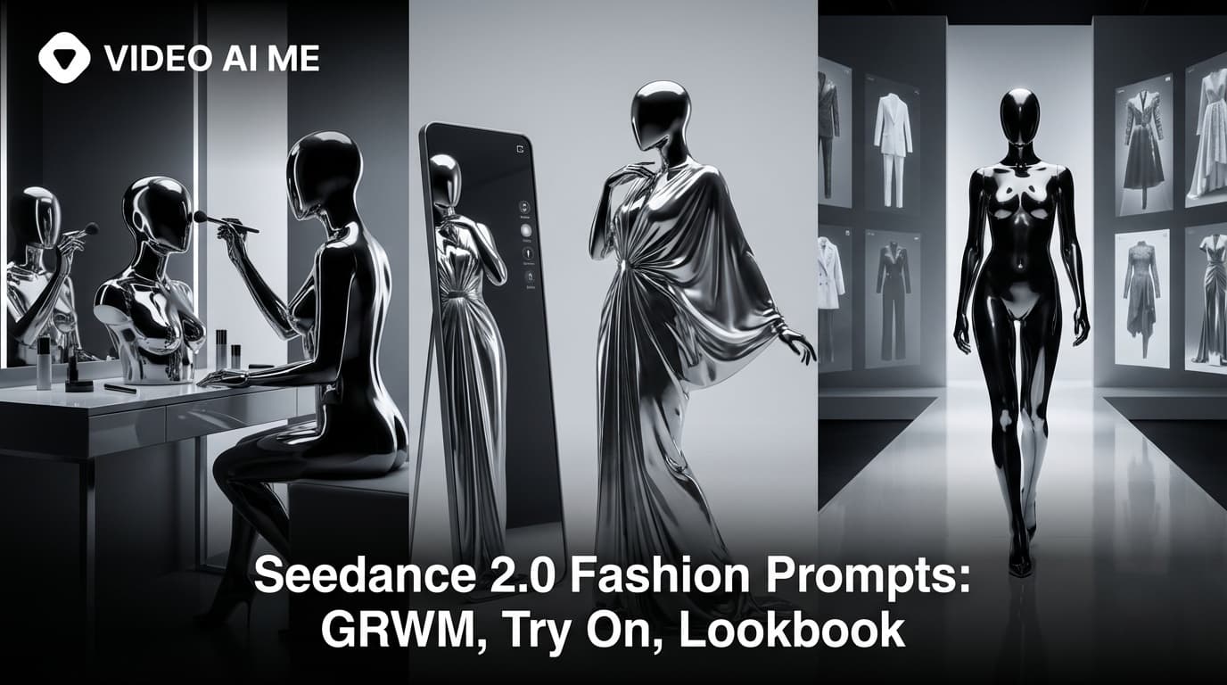 Seedance 2.0 Fashion Prompts: GRWM, Try On, Lookbook