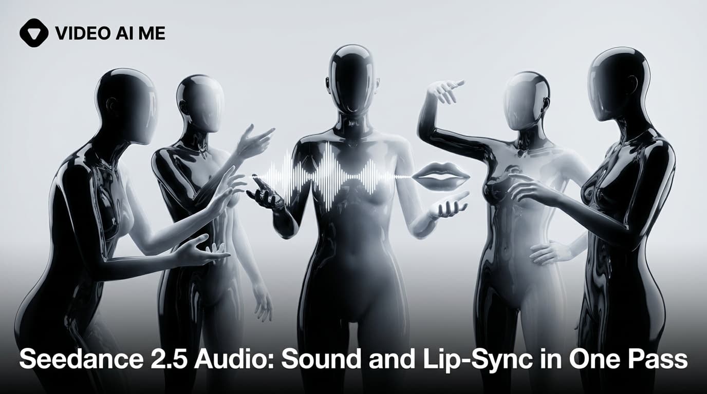 Seedance 2.5 generating an AI video with sound and lip synced dialogue in one pass