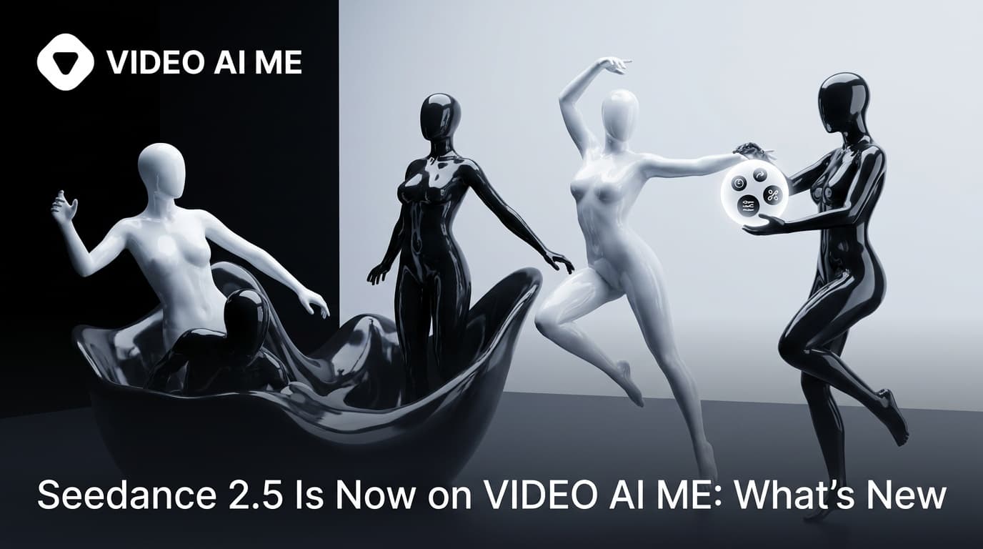 The Seedance 2.5 model selected in the VIDEO AI ME video editor