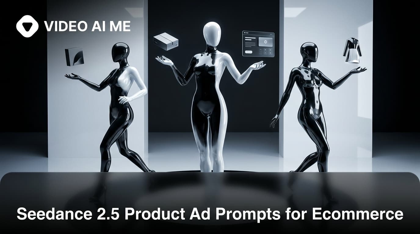 A Seedance 2.5 product packshot prompt animating an ecommerce product photo