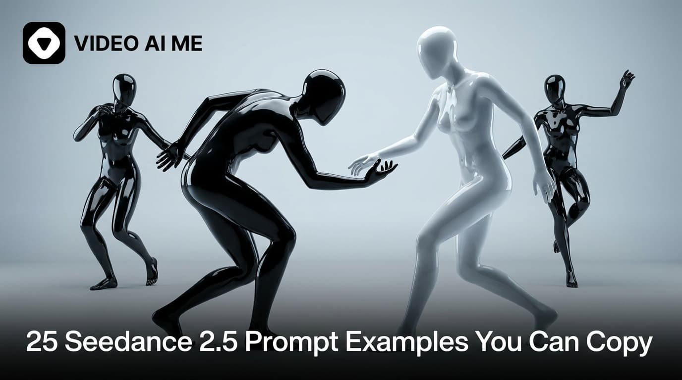 A library of Seedance 2.5 prompt examples grouped by generation mode