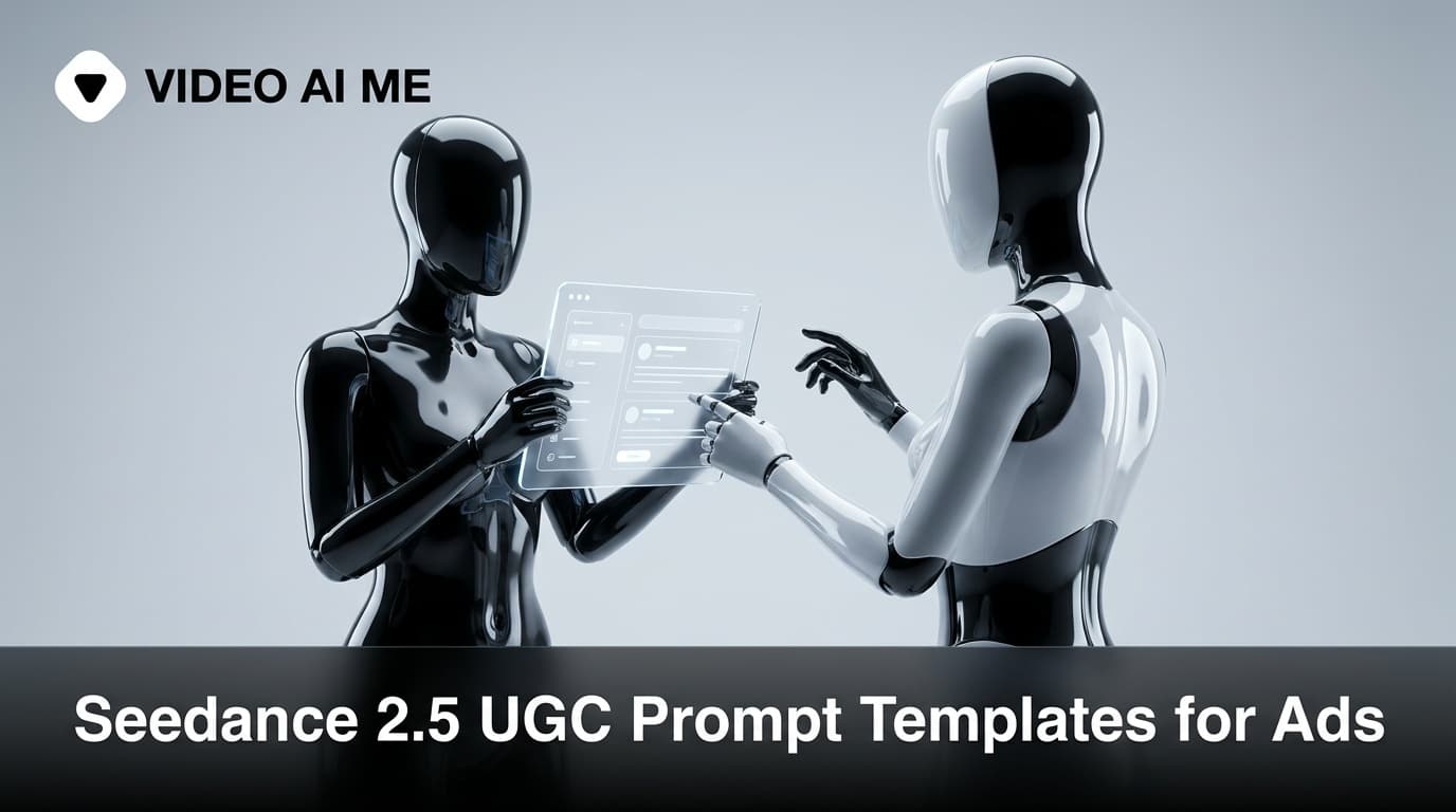 A fill in the blank Seedance 2.5 UGC prompt template with marked variables